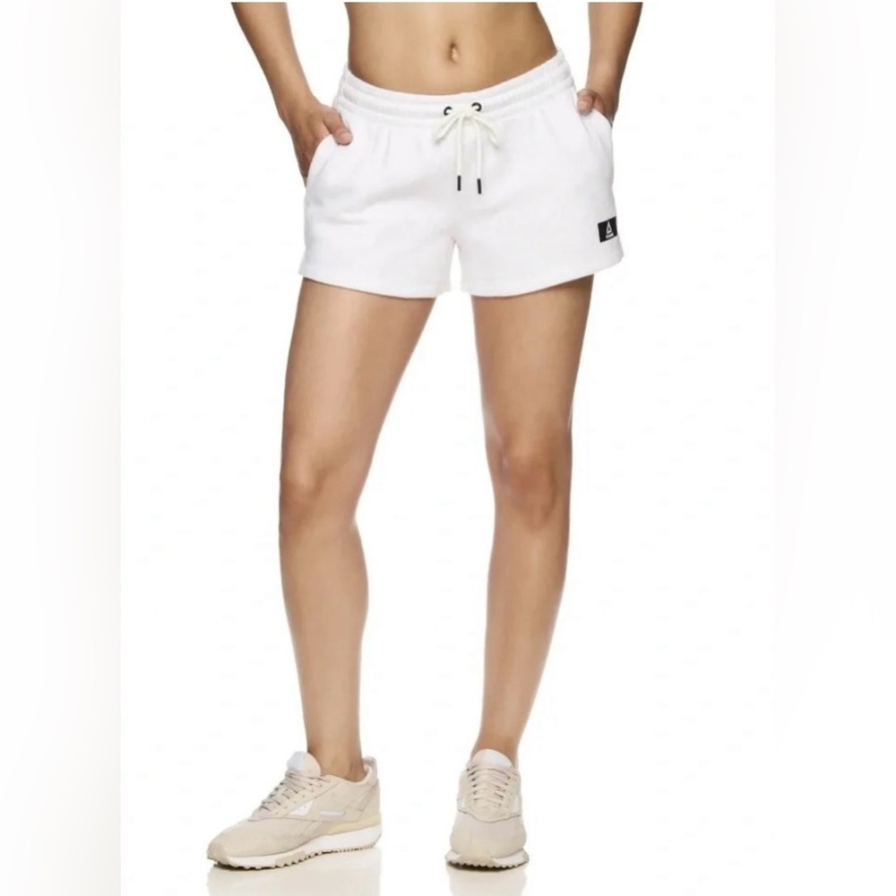2 Reebok Women's After Class Shorts with Pockets 2 Gray/Rust - Picture 6 of 12